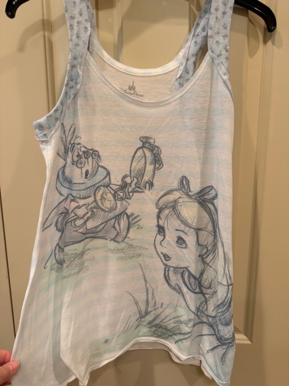 Adult Disney Alice in Wonderland Light Blue Tank Top